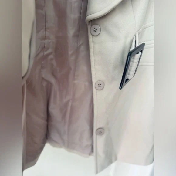 Jessica Simpson Faux Belted Pea Coat (Light Sand) - Size XL - (NWT!) - Picture 2 of 13